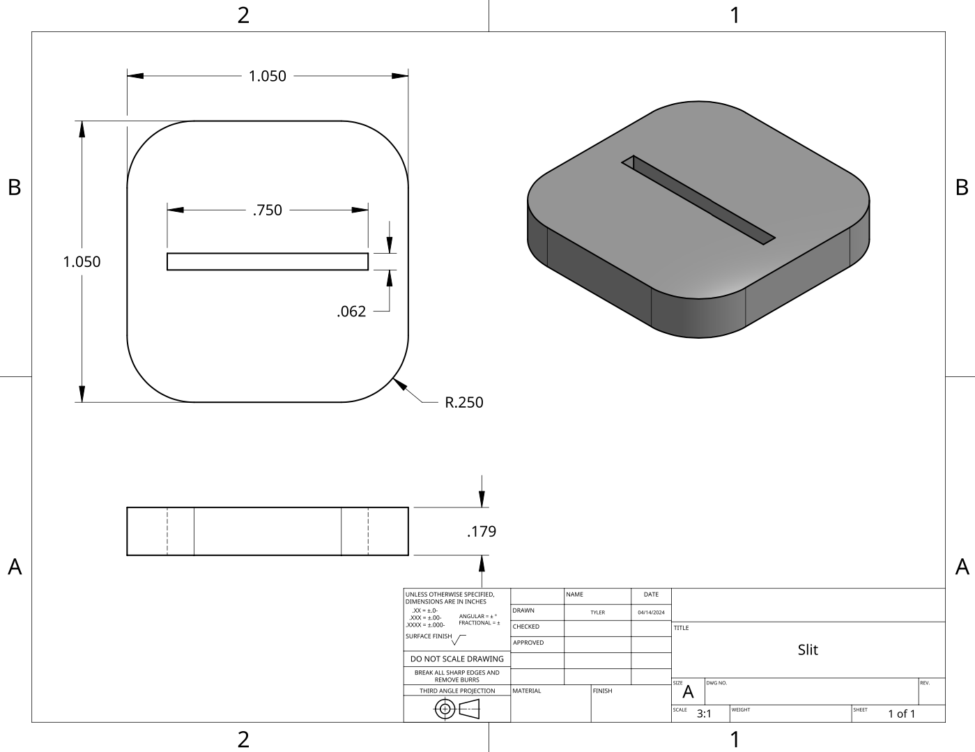 An Aluminum Slit to Reduce Optic Noise